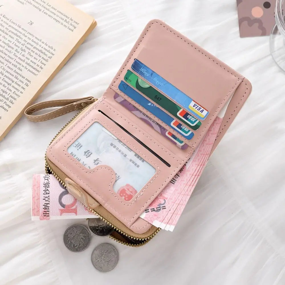 CAT-PRINT COMPACT WALLET – CARD HOLDER & COIN ZIPPER