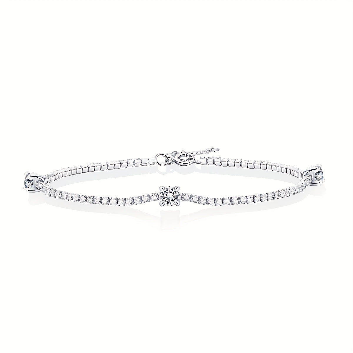 Moissanite Tennis Bracelet - 925 Sterling Silver for Women