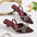 Women's Rhinestone Bowknot Kitten Heels - Elegant Slingback Sandals