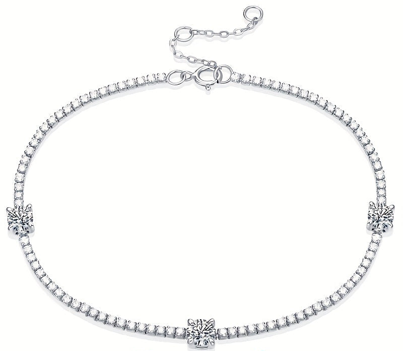 Moissanite Tennis Bracelet - 925 Sterling Silver for Women