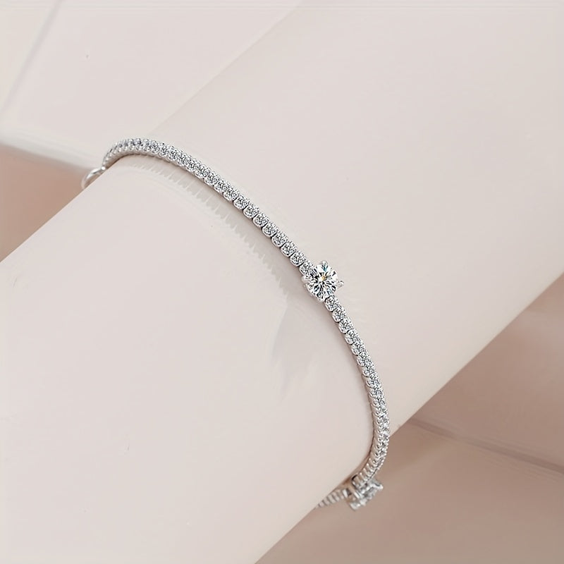 Moissanite Tennis Bracelet - 925 Sterling Silver for Women