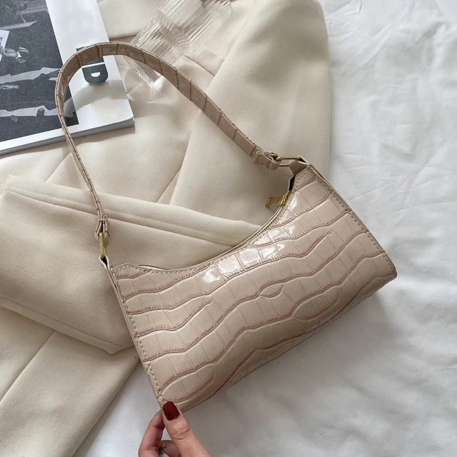 TEXTURED MINI TOP‑HANDLE BAG – TIMELESS NEUTRAL ELEGANCE