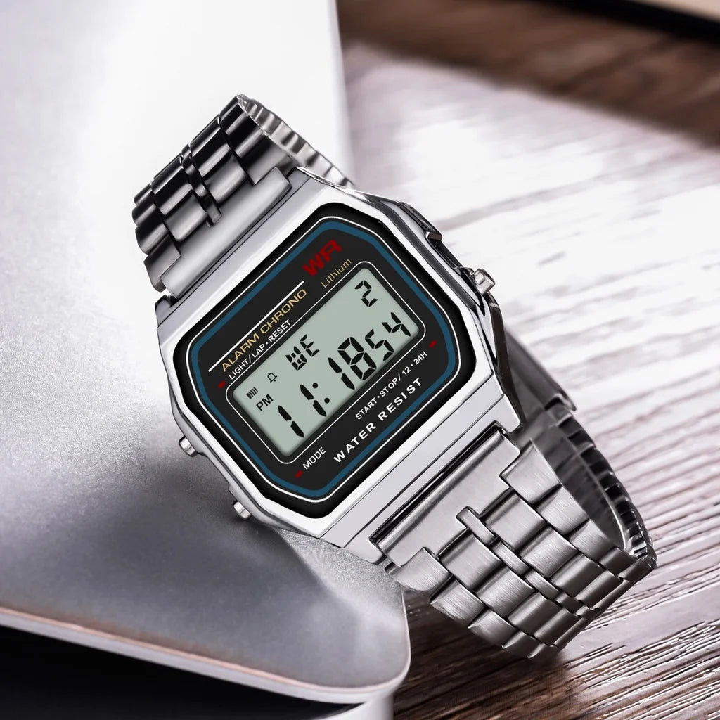 Digital Sports Watch - Waterproof LED Wristwatch for Men & Women