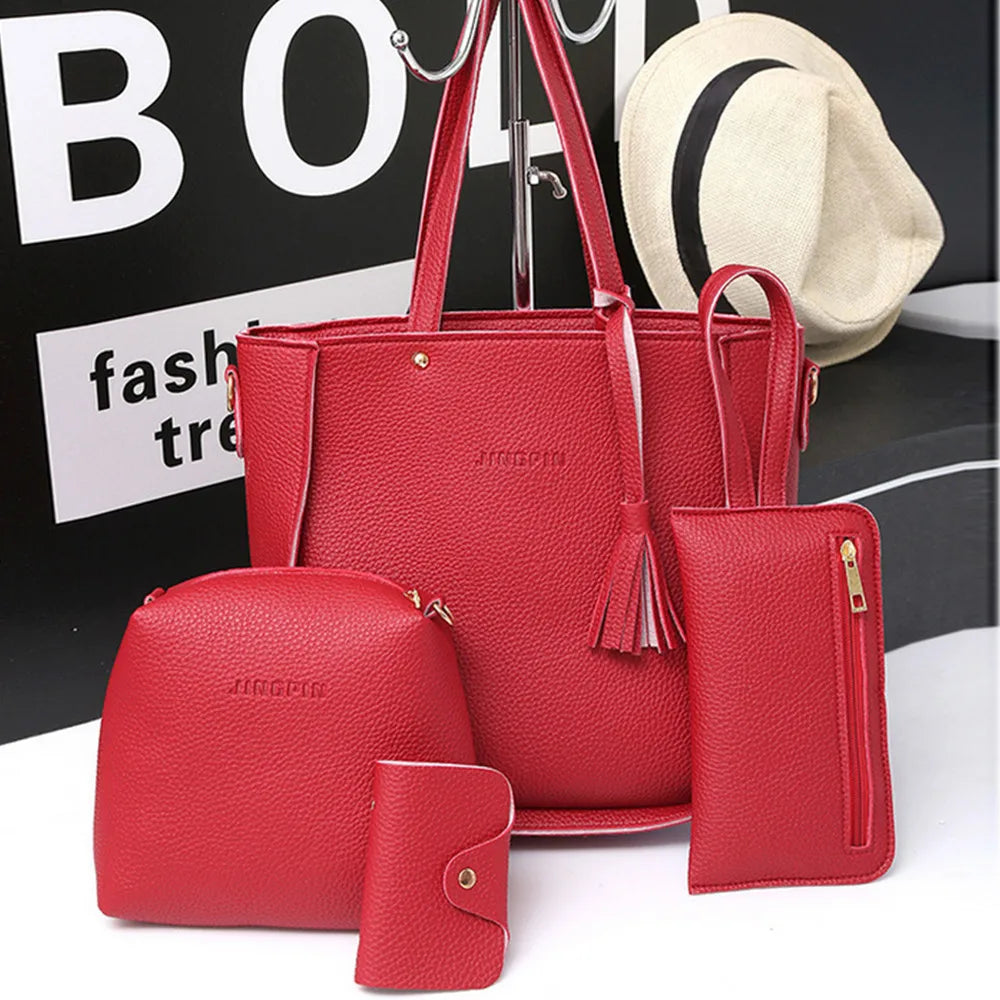 SIGNATURE 4-TEILIGES SET – LUXURIÖSE MINIMALISTISCHE HANDTASCHEN