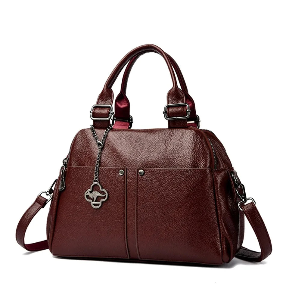 STRUCTURED TOP-HANDLE CROSSBODY BAG