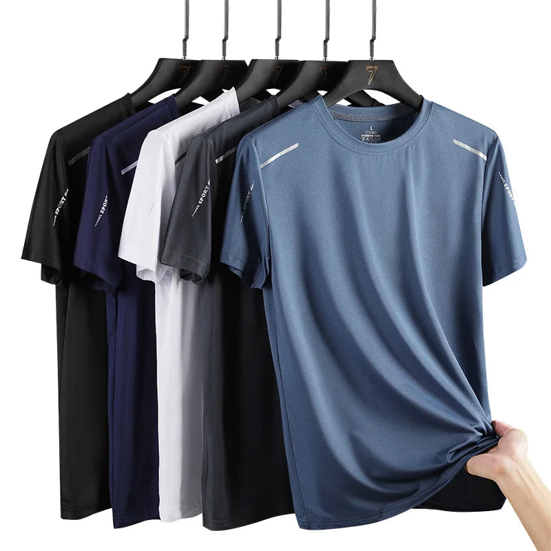Men's Quick-Dry Athletic T-Shirt - Breathable Outdoor Sports Tee