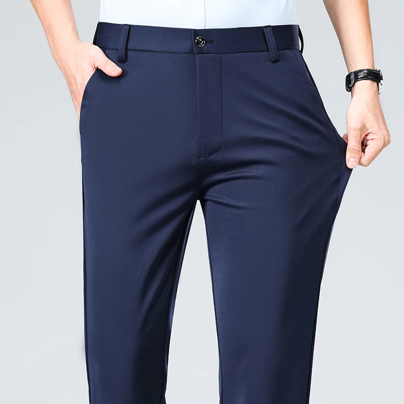Men's Formal Dress Suit Pants - Business Casual Trousers