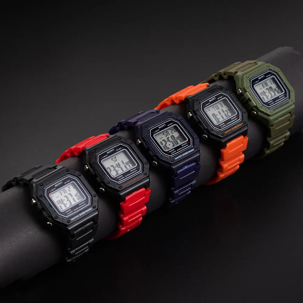 Digital Sports Watch - Waterproof LED Wristwatch for Men & Women