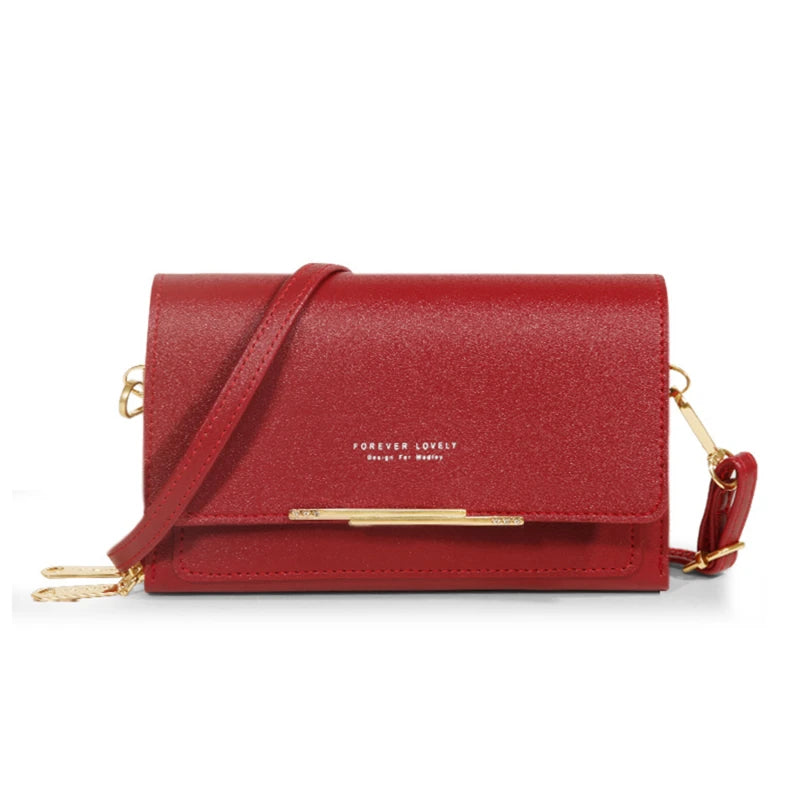 LUXE MULTI-COMPARTMENT CROSSBODY – LEATHER & GOLD ACCENTS