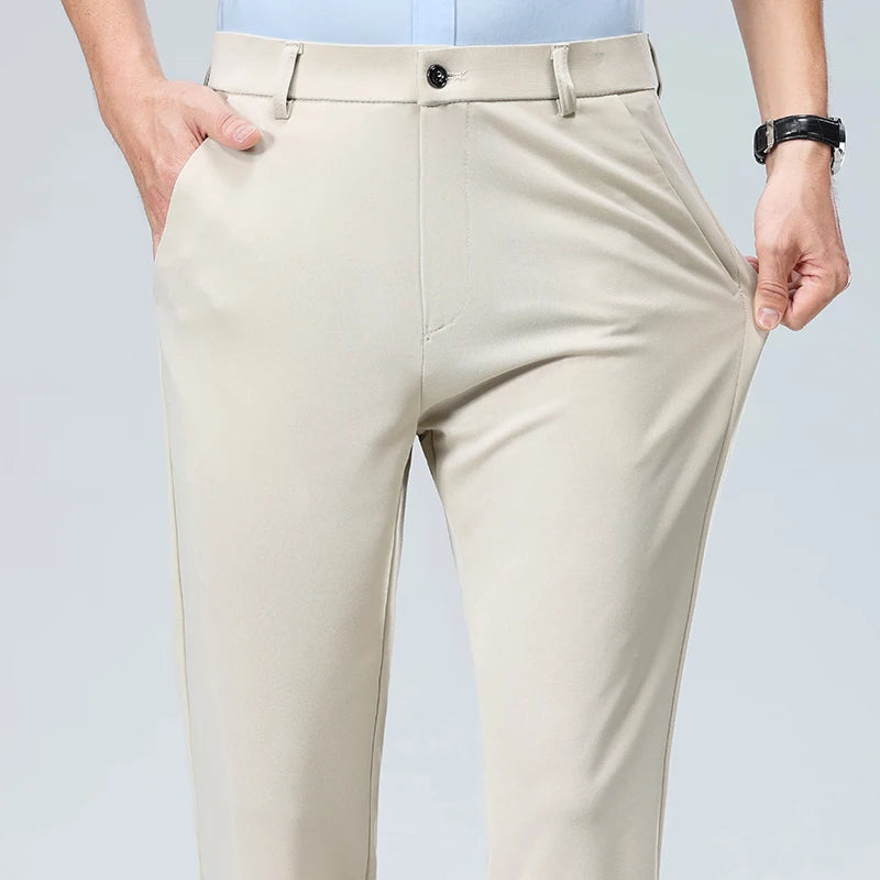 Men's Formal Dress Suit Pants - Business Casual Trousers