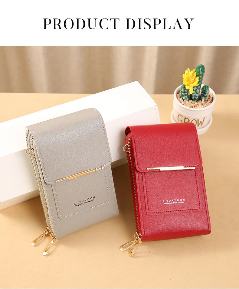TOUCH SCREEN PHONE PURSE – CROSSBODY WALLET & MULTI-COMPARTMENT ORGANIZER