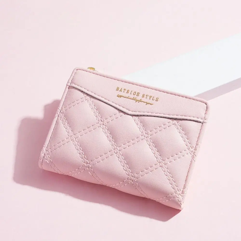 QUILTED FLAP WALLET – WOMEN'S ZIP CARD & COIN HOLDER