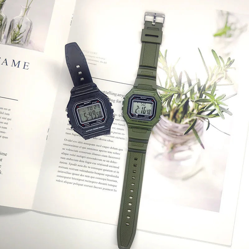 Digital Sports Watch - Waterproof LED Wristwatch for Men & Women