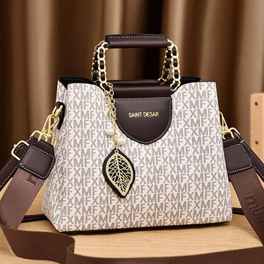 DESIGNER MONOGRAM 2-PIECE HANDBAG SET