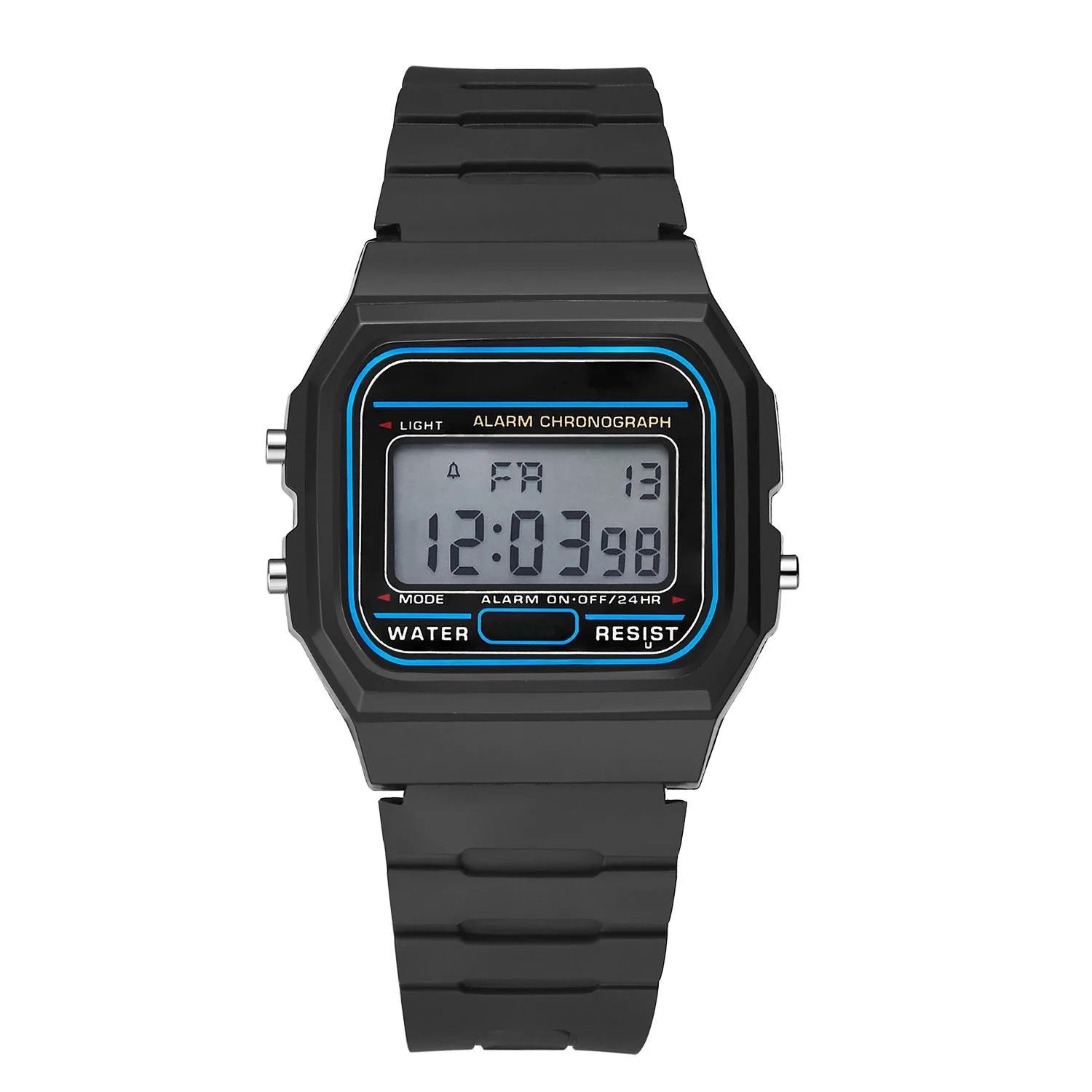 Digital Sports Watch - Waterproof LED Wristwatch for Men & Women