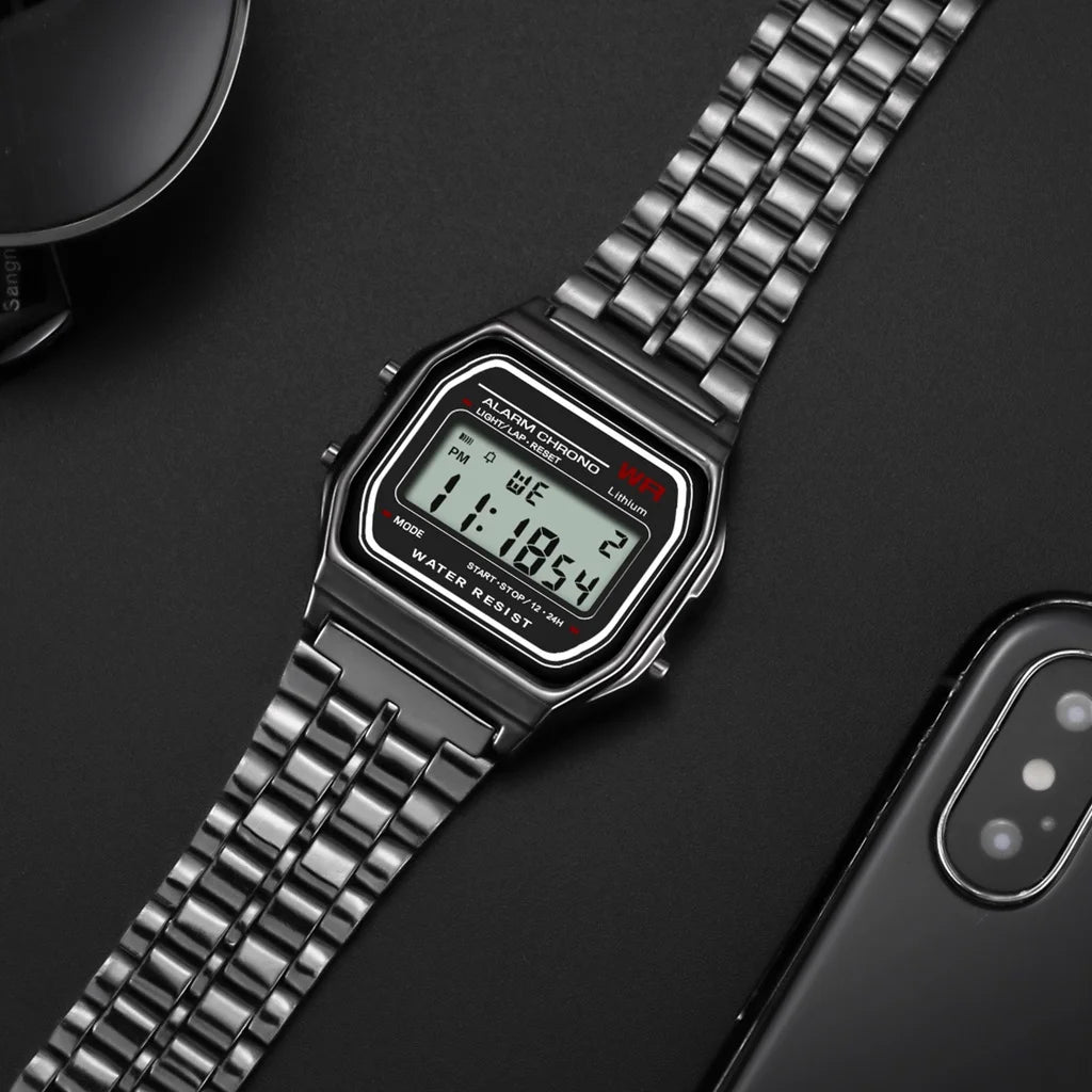 Digital Sports Watch - Waterproof LED Wristwatch for Men & Women