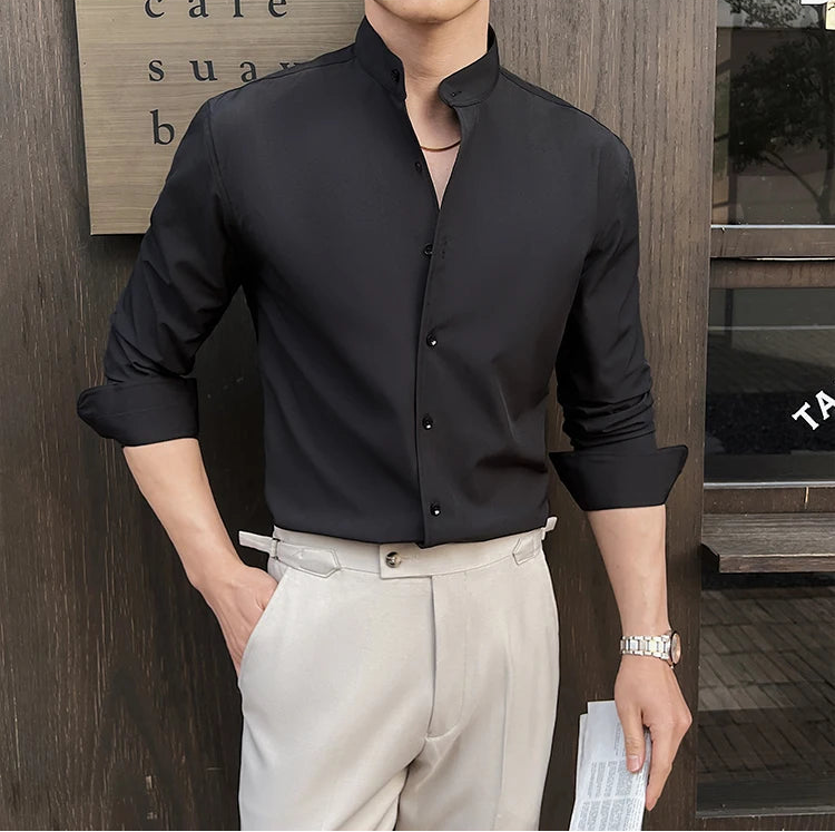 MEN'S LONG-SLEEVE DRESS SHIRT – CLASSIC BUTTON-DOWN FOR BUSINESS & CASUAL STYLE