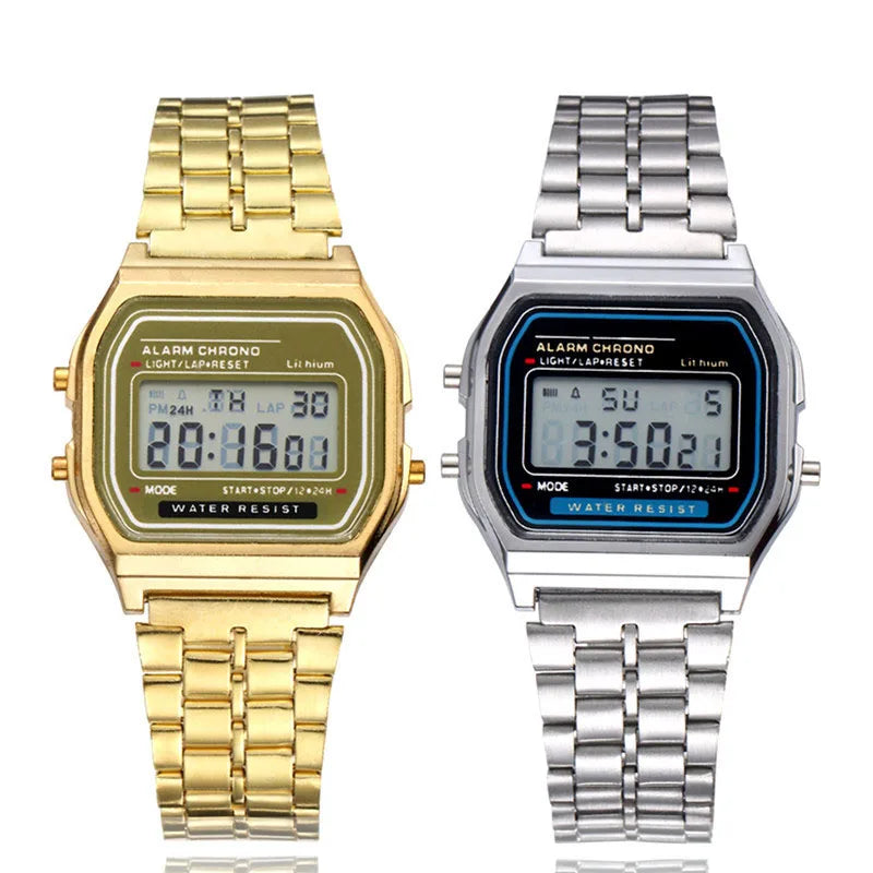 Digital Sports Watch - Waterproof LED Wristwatch for Men & Women
