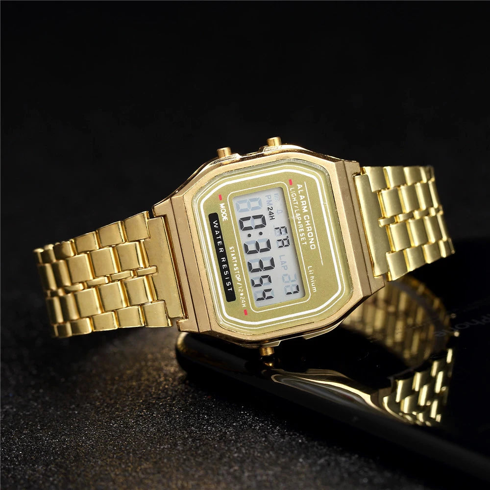 Digital Sports Watch - Waterproof LED Wristwatch for Men & Women