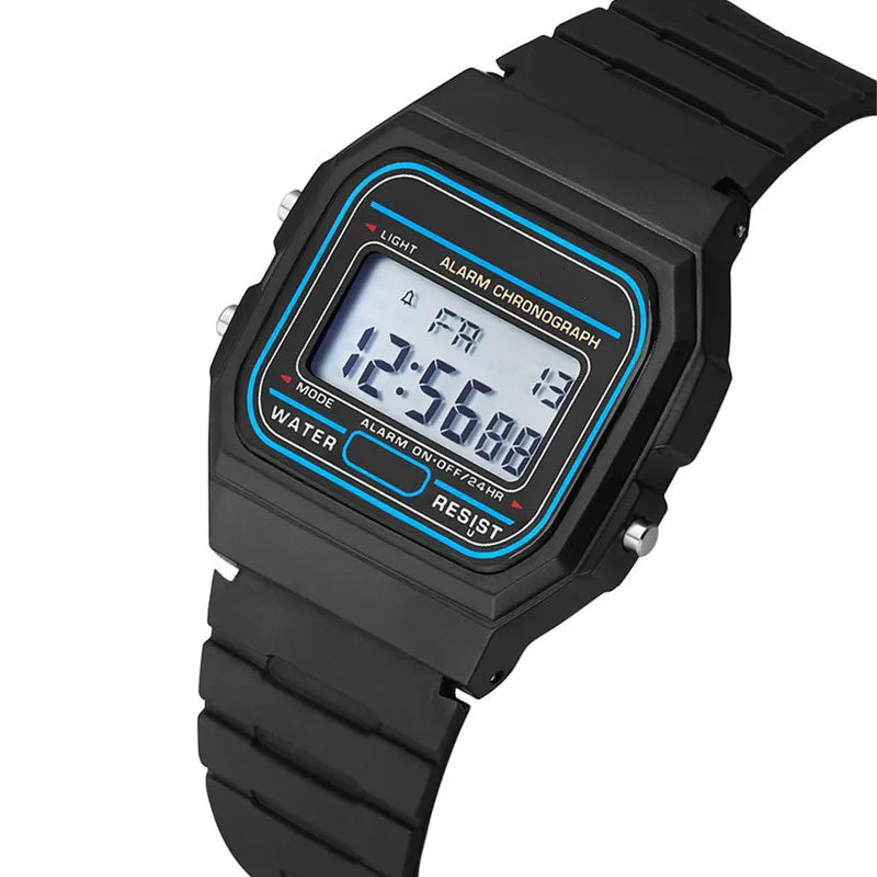 Digital Sports Watch - Waterproof LED Wristwatch for Men & Women