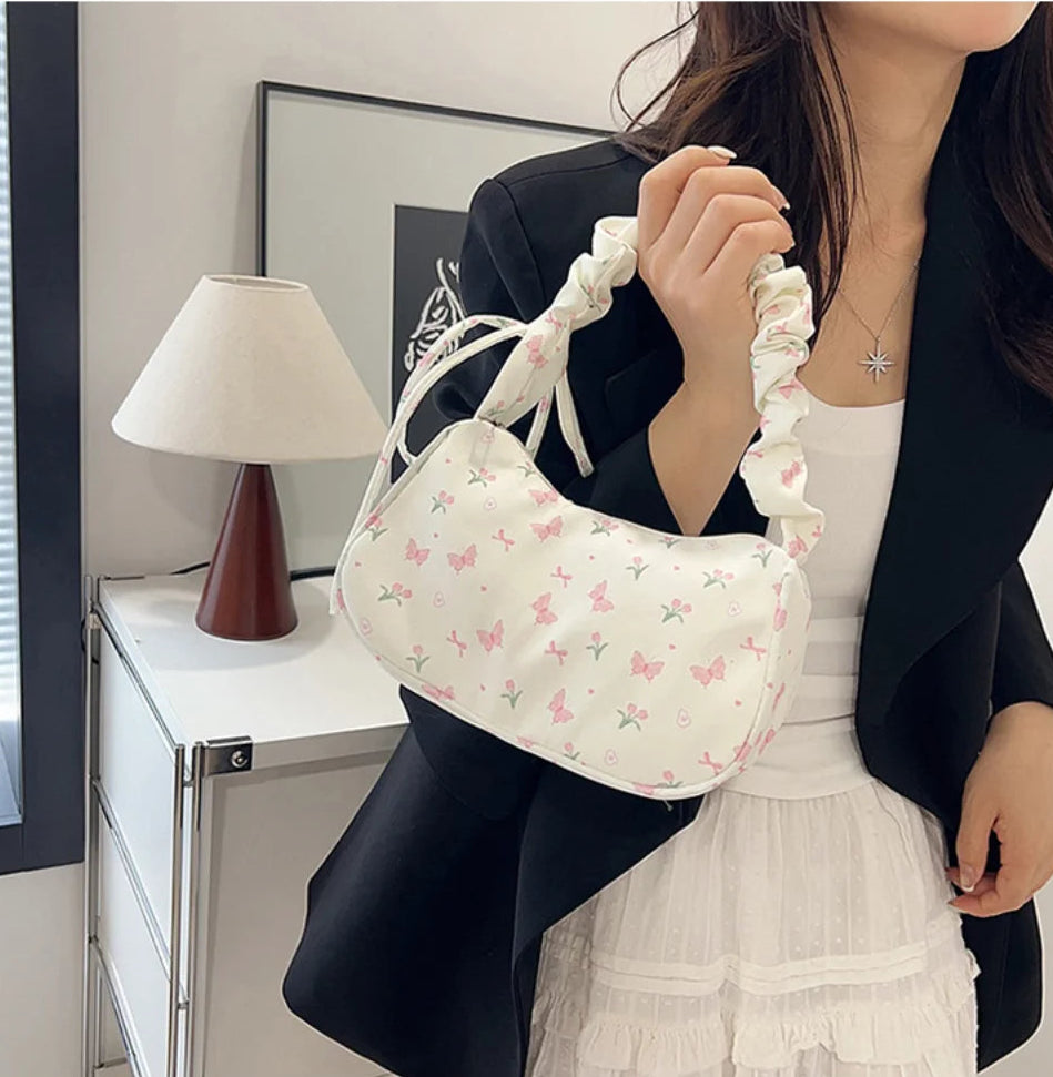 Women's Pleated Shoulder Bag - Trendy Underarm Handbag