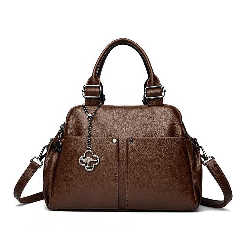 STRUCTURED TOP-HANDLE CROSSBODY BAG