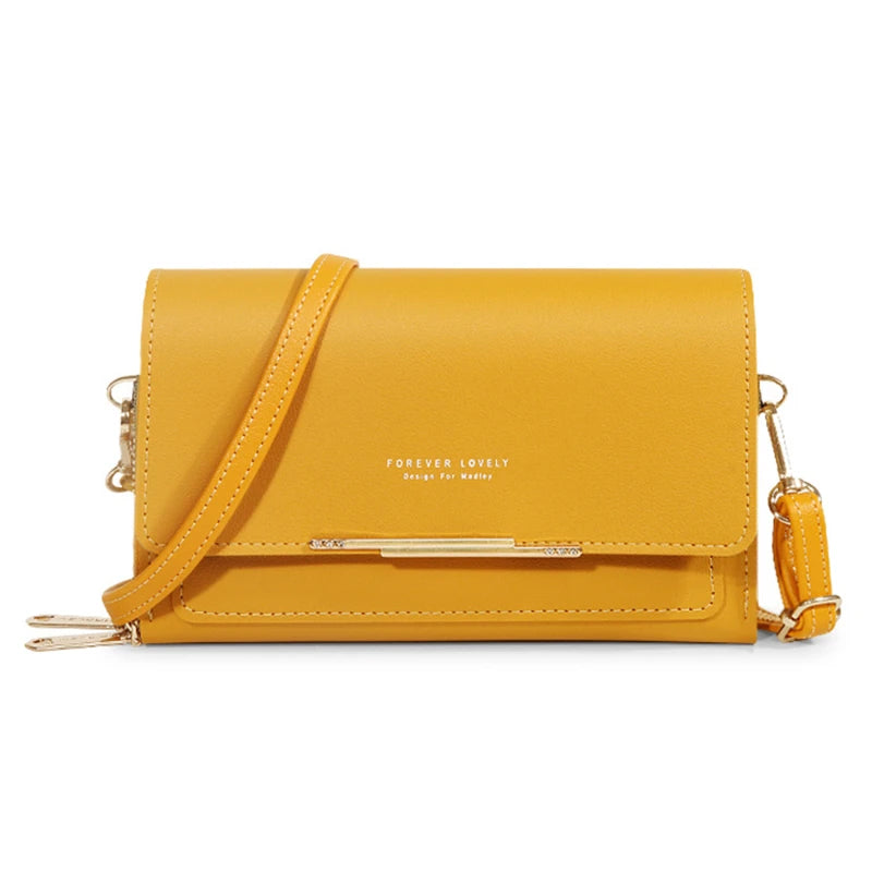 LUXE MULTI-COMPARTMENT CROSSBODY – LEATHER & GOLD ACCENTS