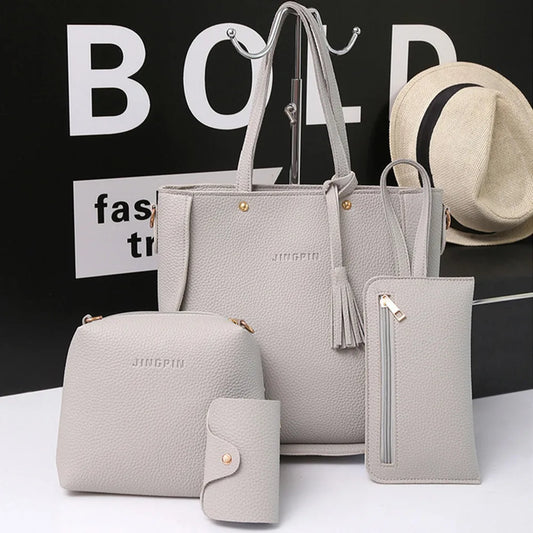 SIGNATURE 4‑4PIECE TOTE SET – LUXURY MINIMALIST HANDBAGS
