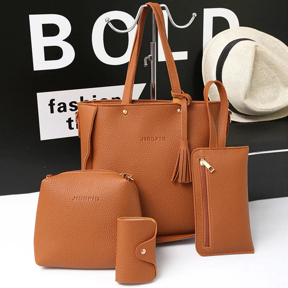 SIGNATURE 4-TEILIGES SET – LUXURIÖSE MINIMALISTISCHE HANDTASCHEN