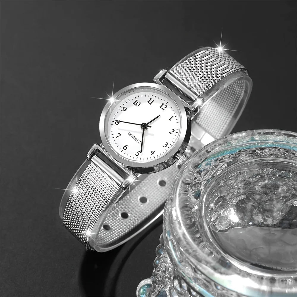 Women's Fashion Watch & Bracelet Set - Casual Quartz Wristwatch