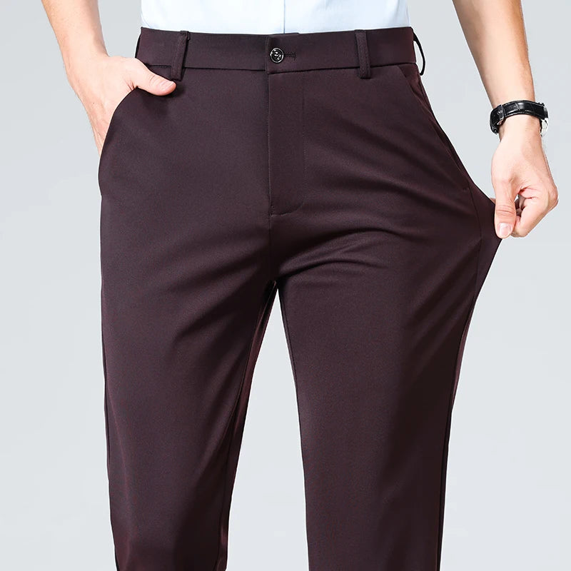Men's Formal Dress Suit Pants - Business Casual Trousers
