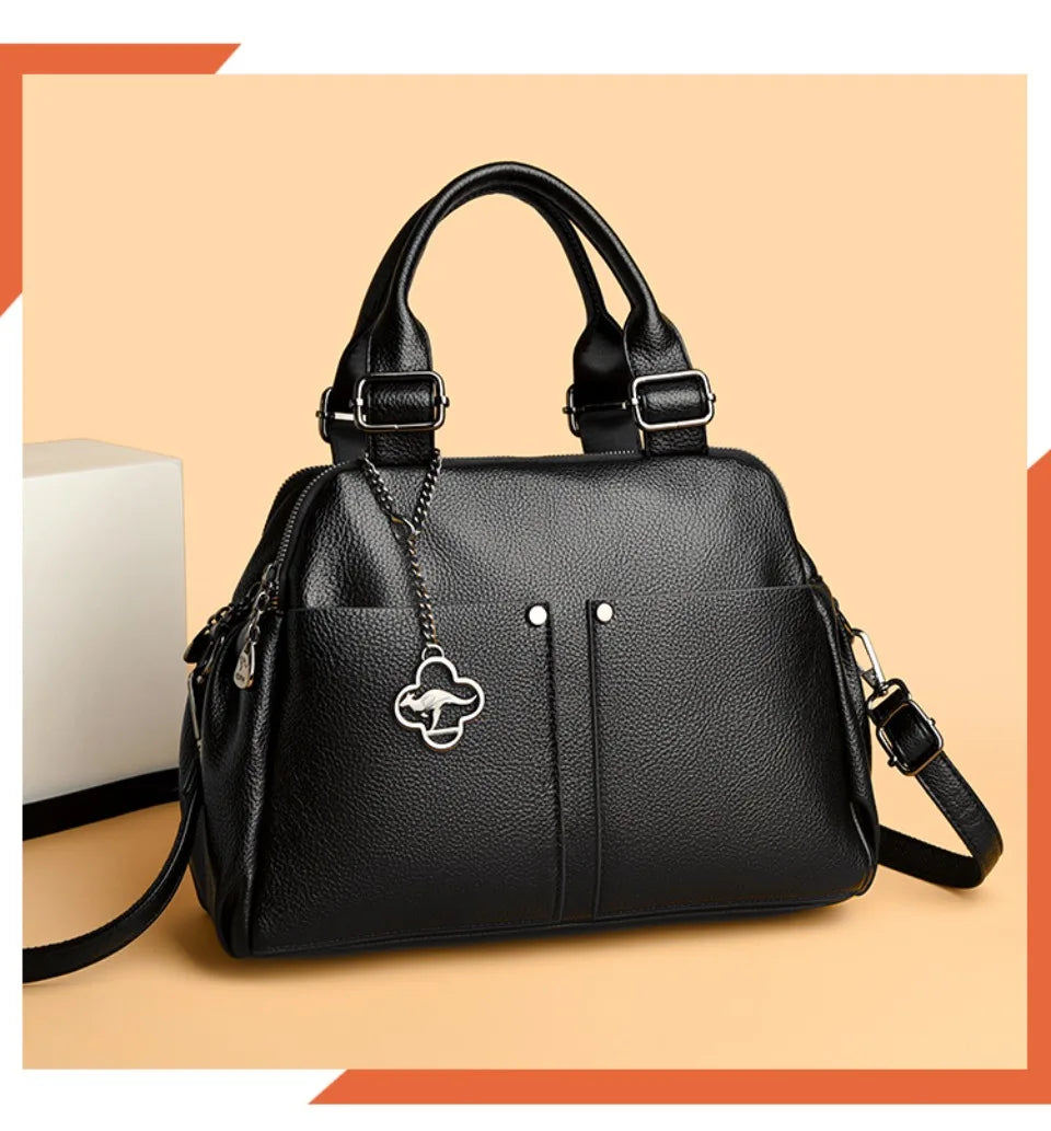 STRUCTURED TOP-HANDLE CROSSBODY BAG