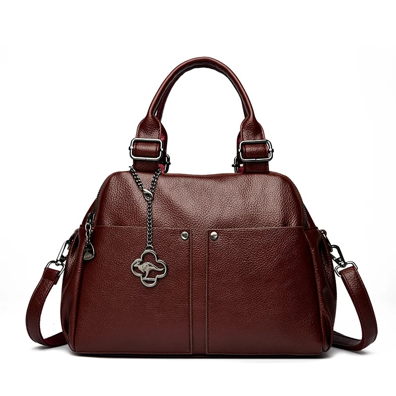 STRUCTURED TOP-HANDLE CROSSBODY BAG