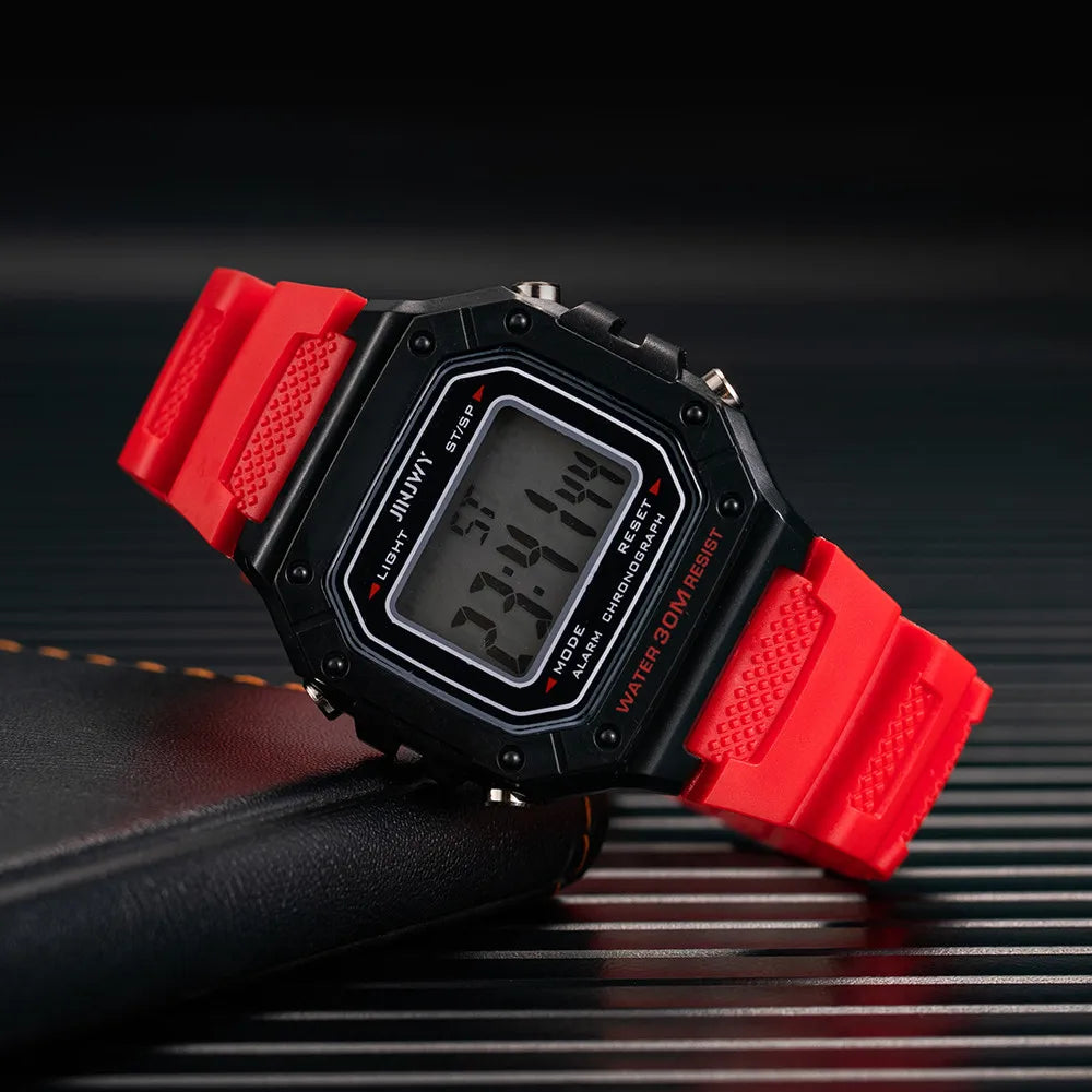 Digital Sports Watch - Waterproof LED Wristwatch for Men & Women