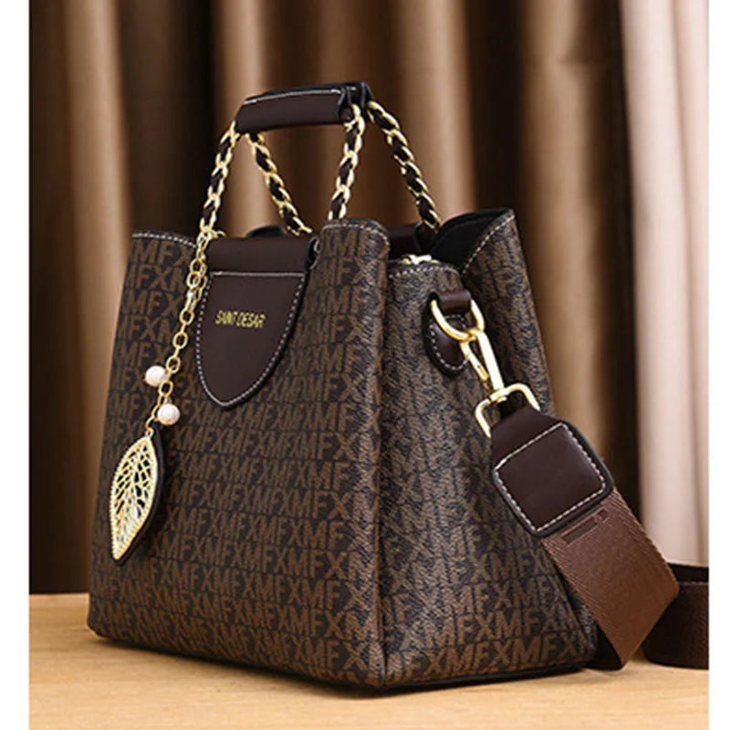 DESIGNER MONOGRAM 2-PIECE HANDBAG SET