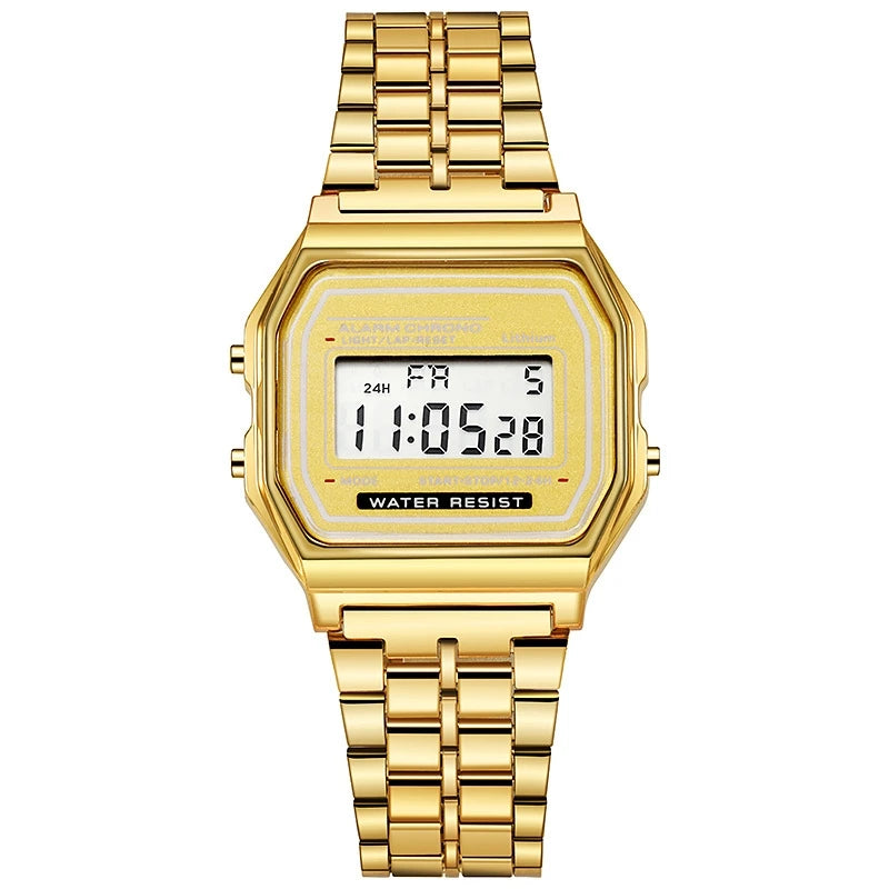Women's Digital Watch - Stainless Steel Business Wristwatch