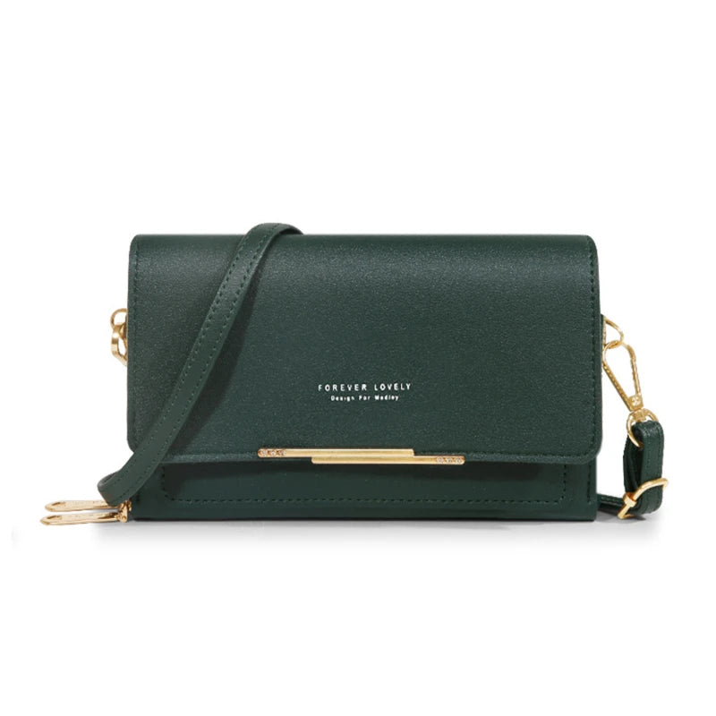 LUXE MULTI-COMPARTMENT CROSSBODY – LEATHER & GOLD ACCENTS