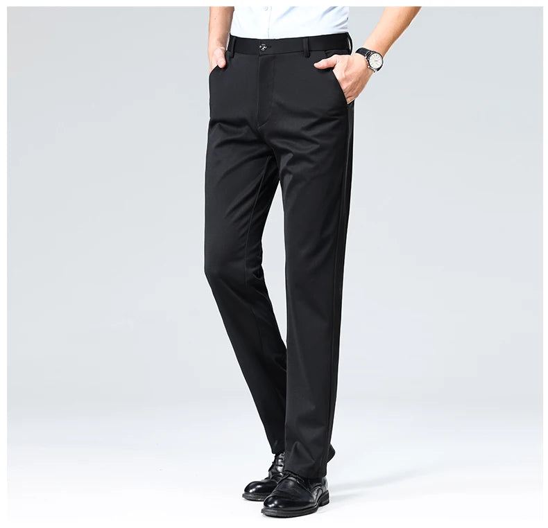 Men's Formal Dress Suit Pants - Business Casual Trousers