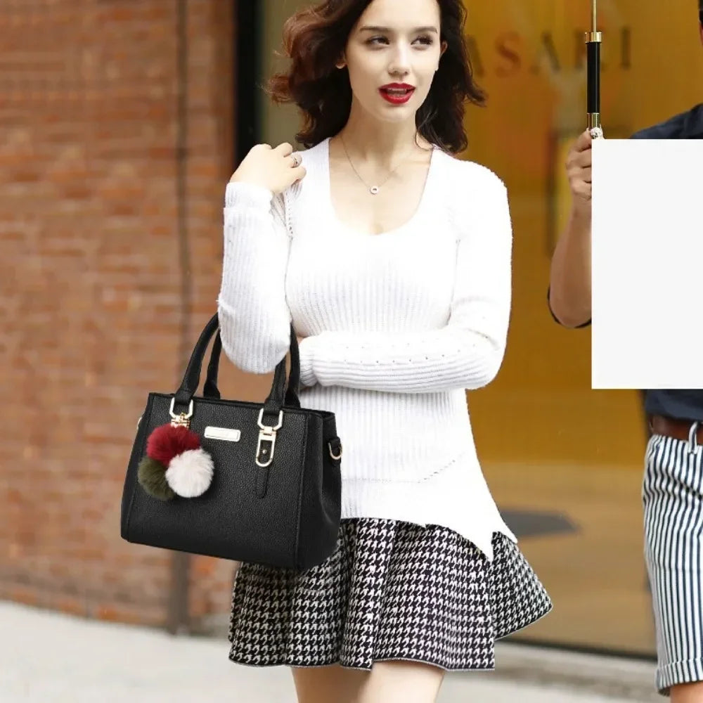 STRUCTURED ELEGANT TOP-HANDLE HANDBAG – SHOULDER & CROSSBODY