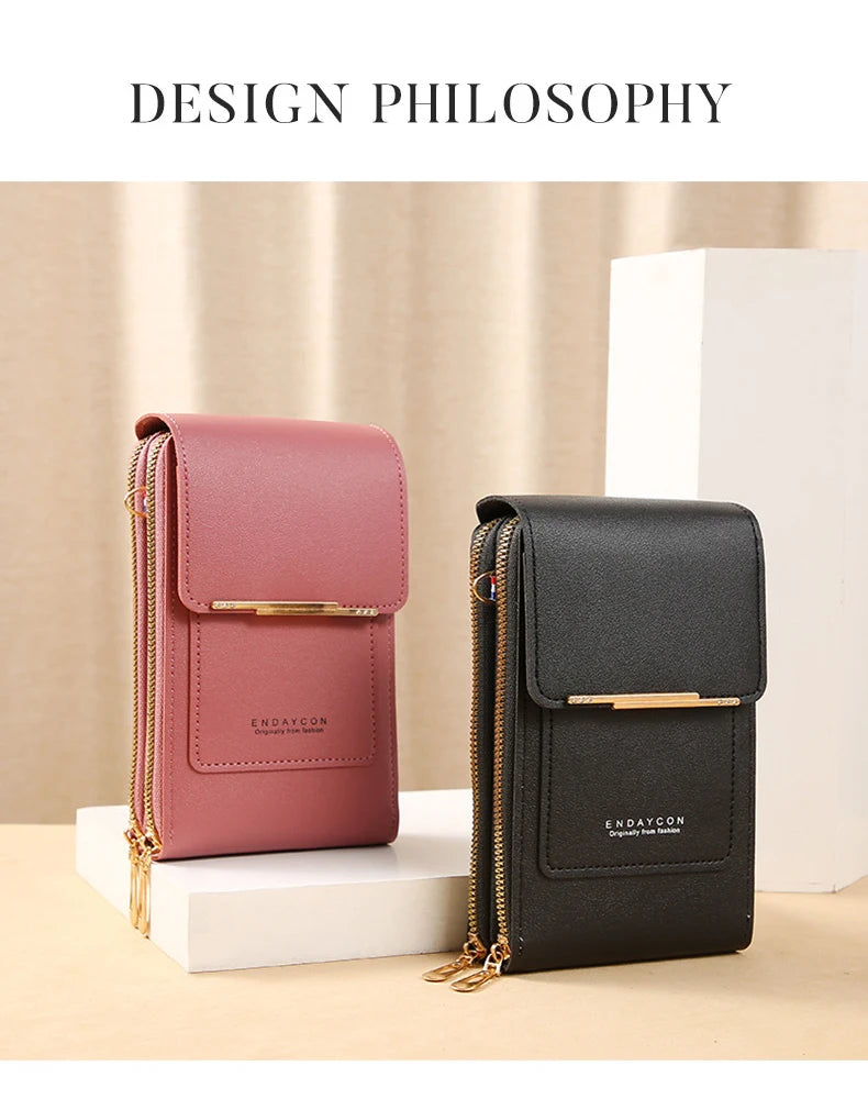TOUCH SCREEN PHONE PURSE – CROSSBODY WALLET & MULTI-COMPARTMENT ORGANIZER