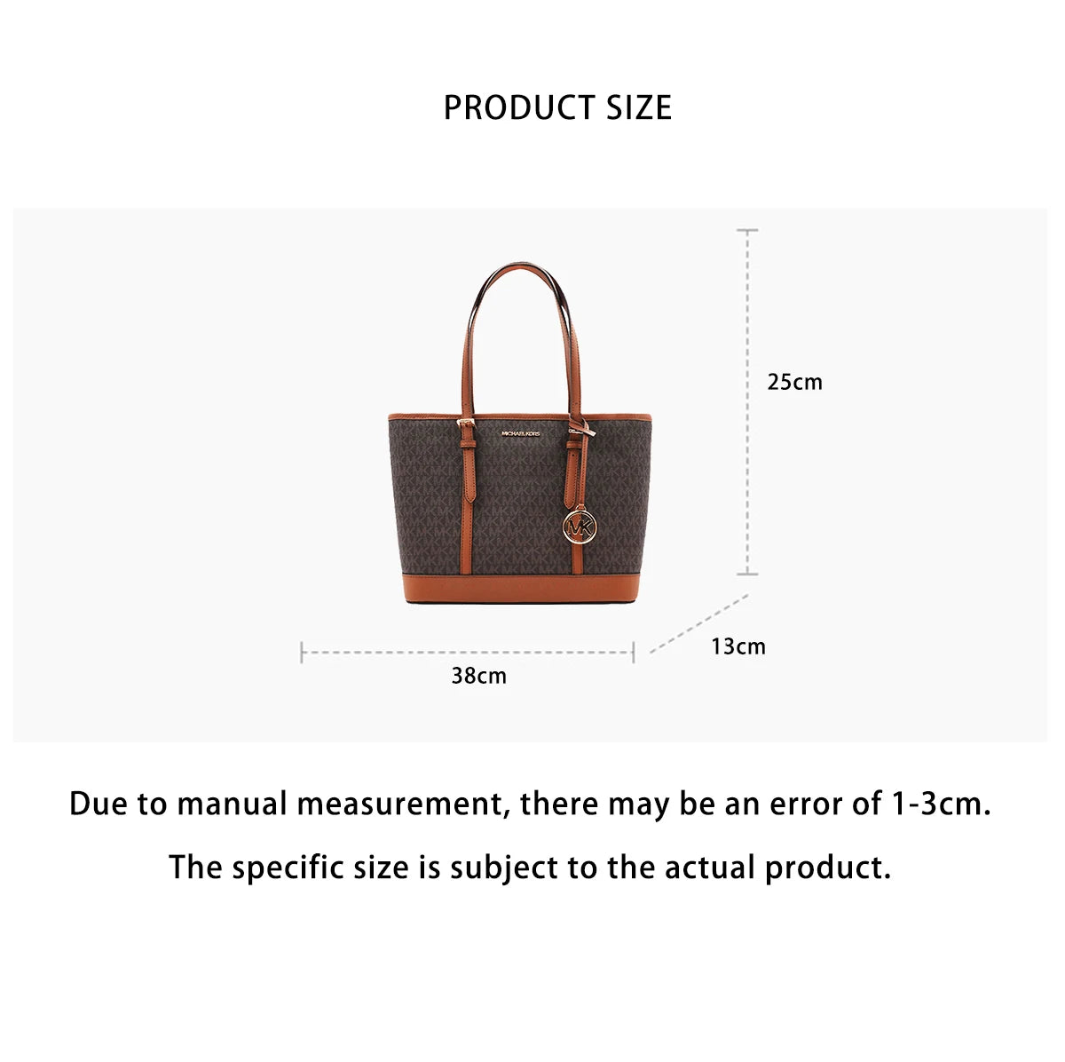 Michael Kors Signature Brown Tote Bag – Classic Monogram Design with Gold Hardware