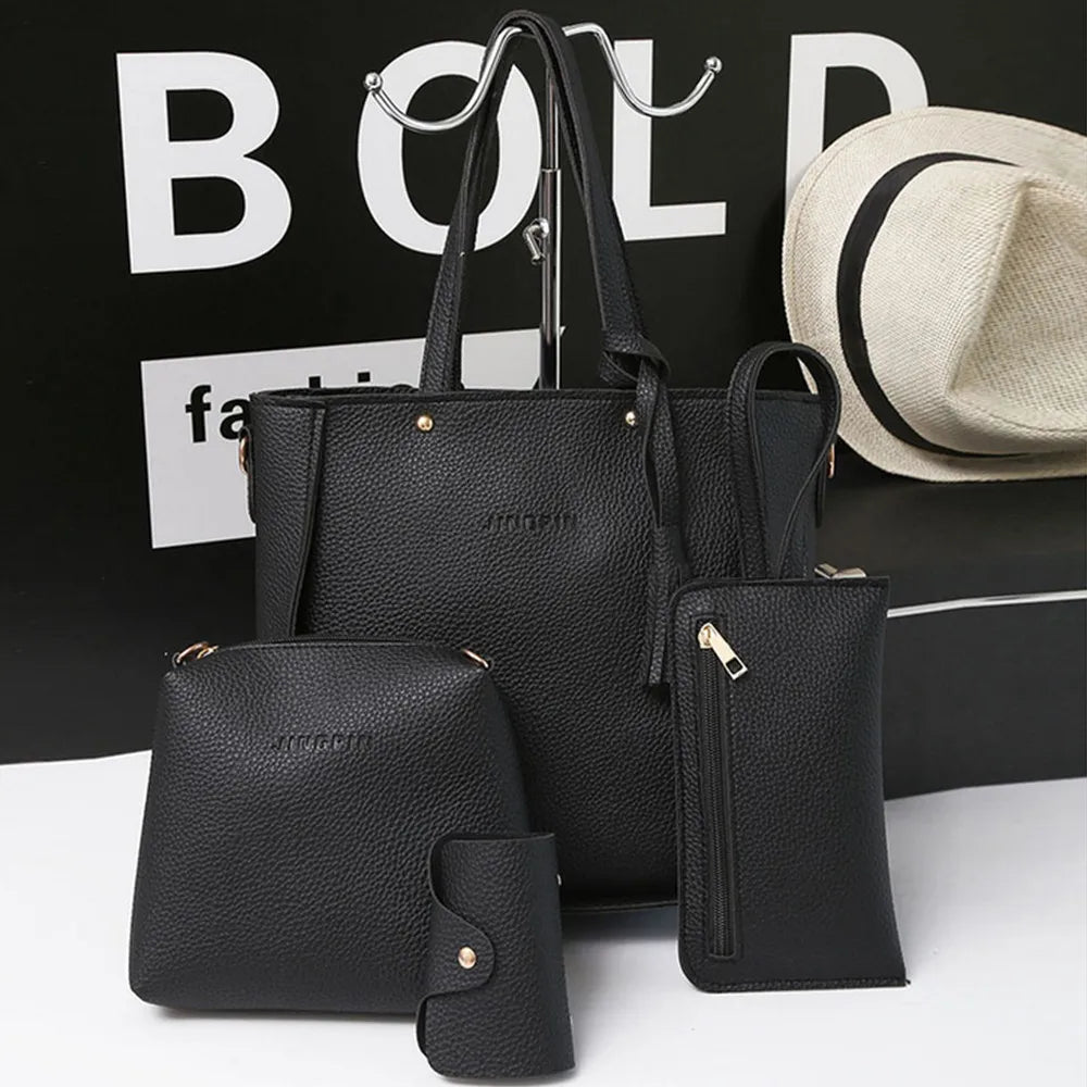 SIGNATURE 4-TEILIGES SET – LUXURIÖSE MINIMALISTISCHE HANDTASCHEN