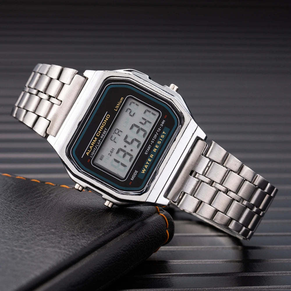 Digital Sports Watch - Waterproof LED Wristwatch for Men & Women