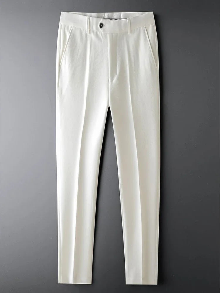 Men's Premium Draped Pants - Luxury Straight Fit Dress