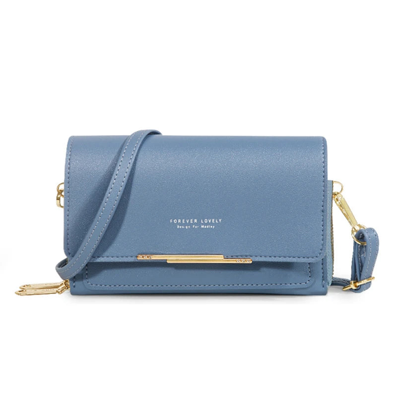 LUXE MULTI-COMPARTMENT CROSSBODY – LEATHER & GOLD ACCENTS
