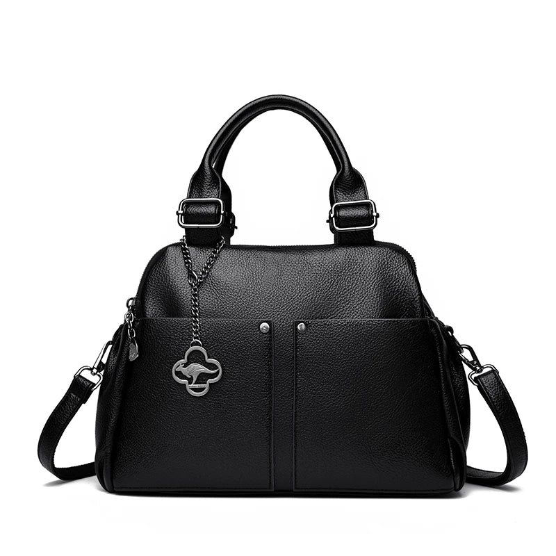 STRUCTURED TOP-HANDLE CROSSBODY BAG