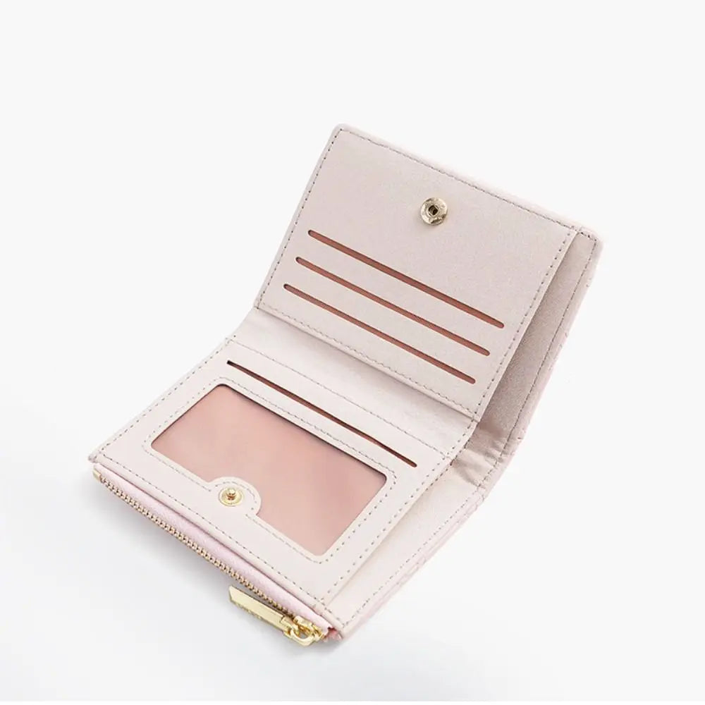 QUILTED FLAP WALLET – WOMEN'S ZIP CARD & COIN HOLDER