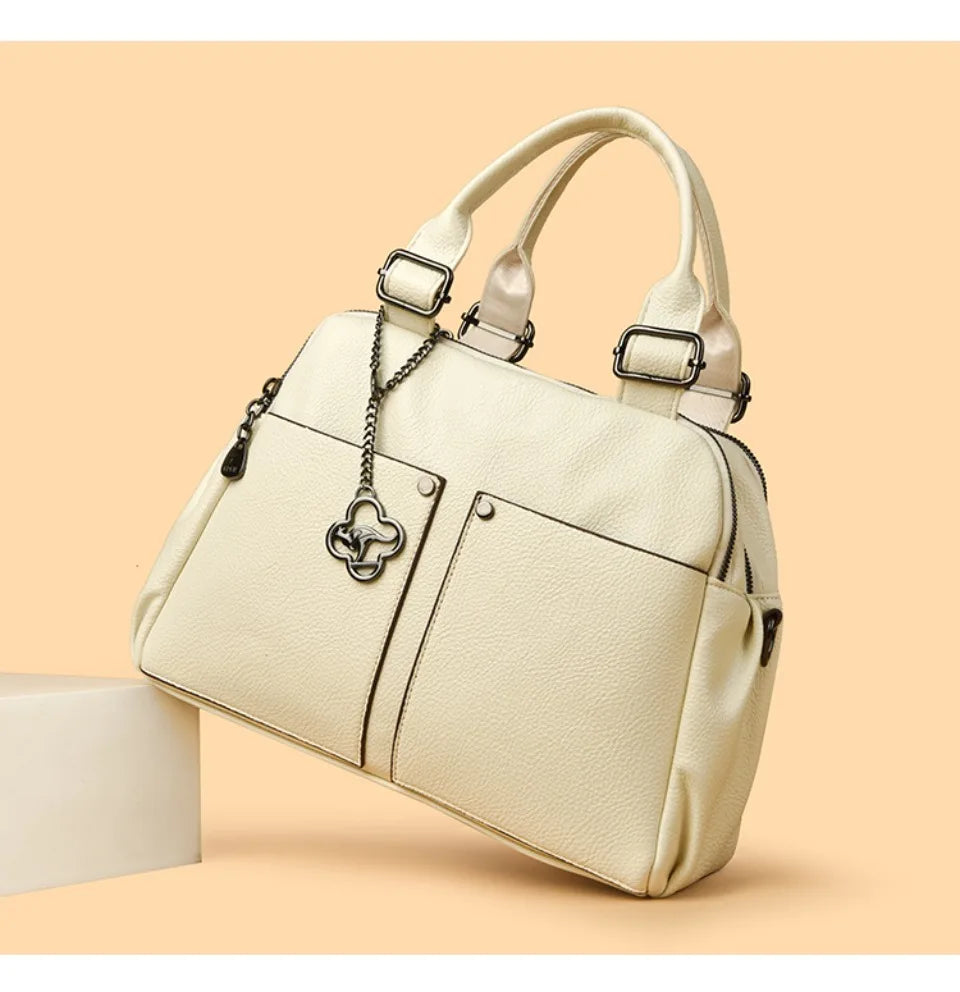 STRUCTURED TOP-HANDLE CROSSBODY BAG