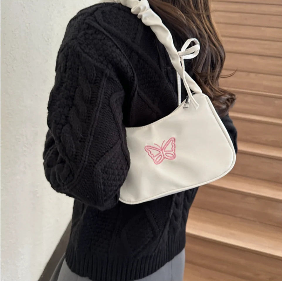 Women's Pleated Shoulder Bag - Trendy Underarm Handbag