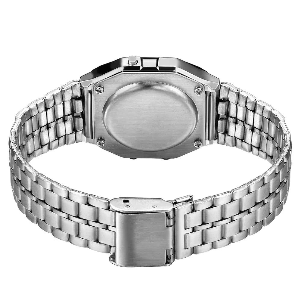 Women's Digital Watch - Stainless Steel Business Wristwatch